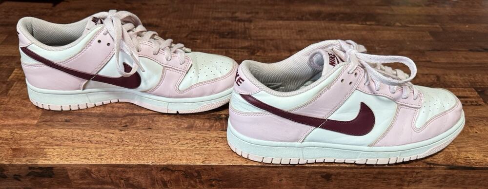 Nike Dunk Low GS Size 7Y Pink Foam Dark Beetroot White CW1590 601
